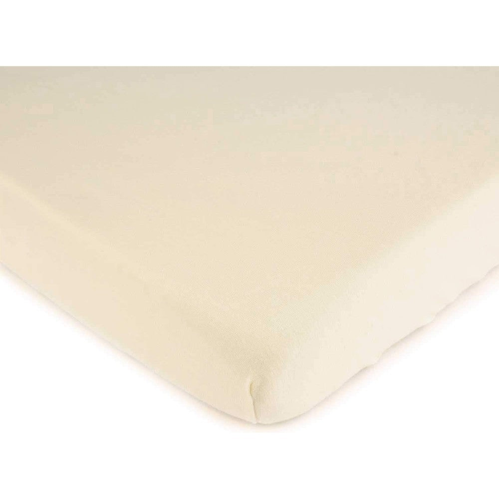 SheetWorld Baby Fitted Cradle Sheet organic ivory front view premium cotton jersey bedding