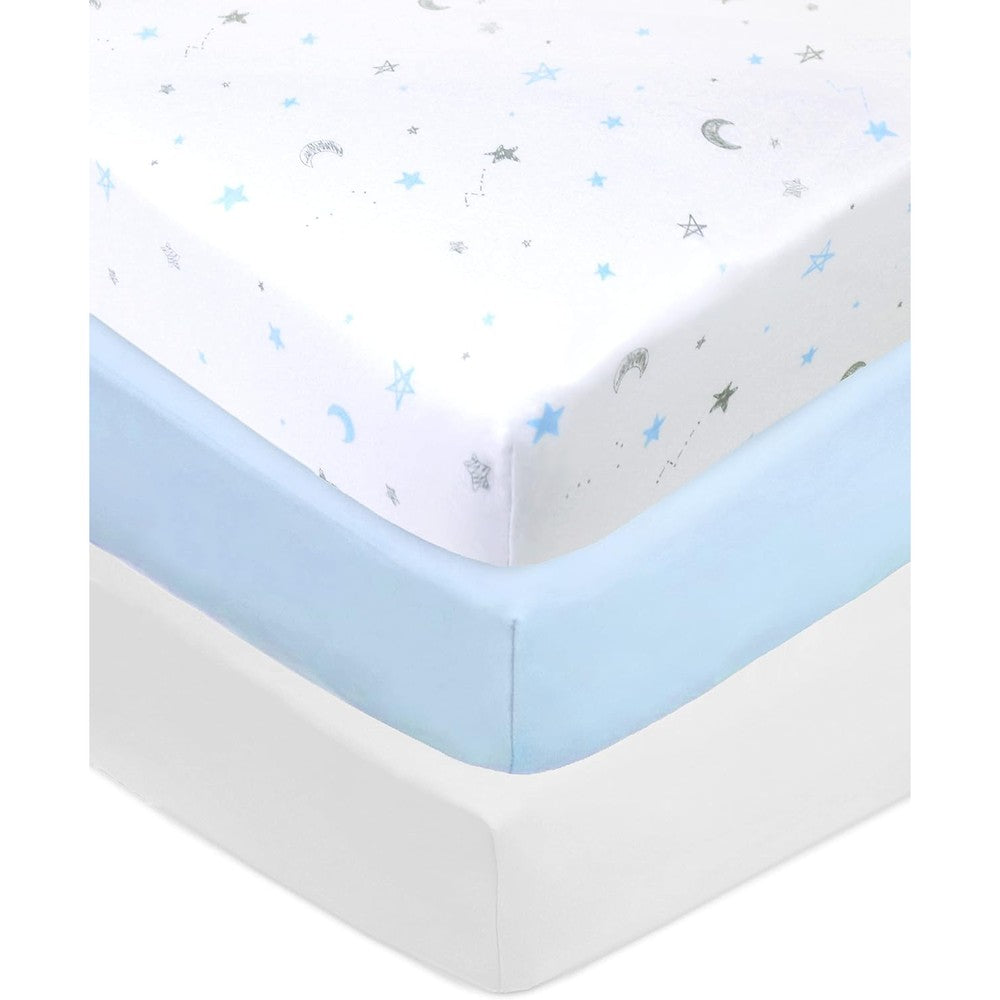 American Baby Company 3 pack fitted crib sheets front view