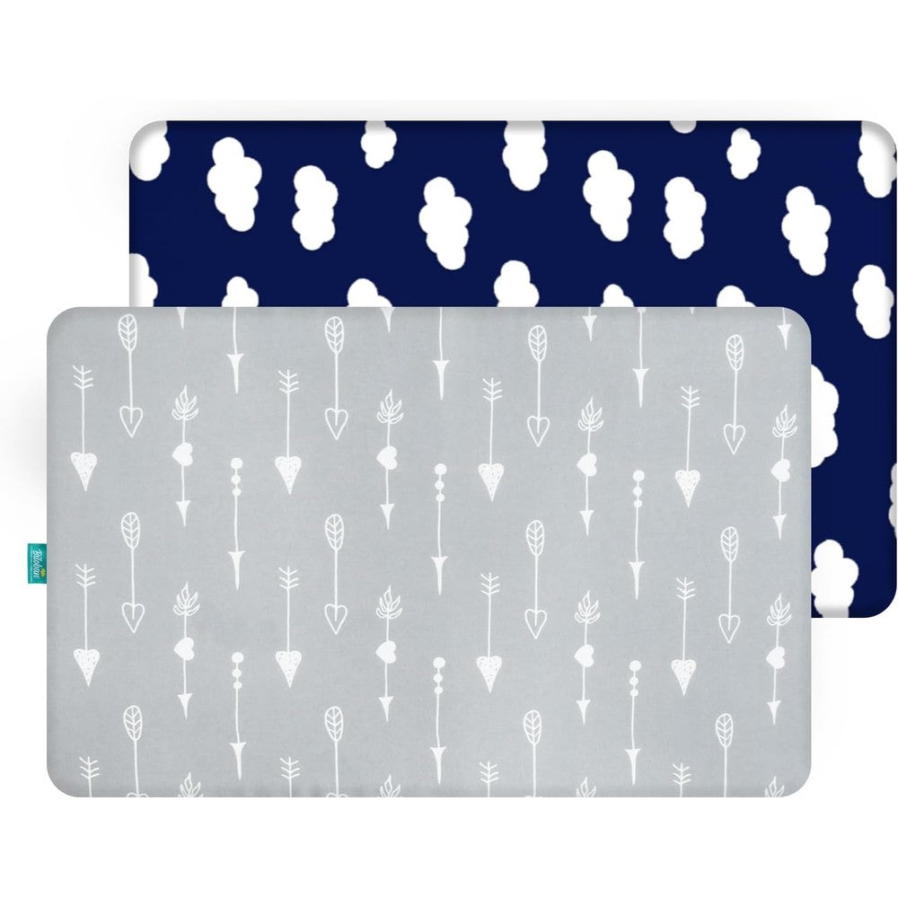 Biloban Pack N Play fitted sheets 2 pack front view