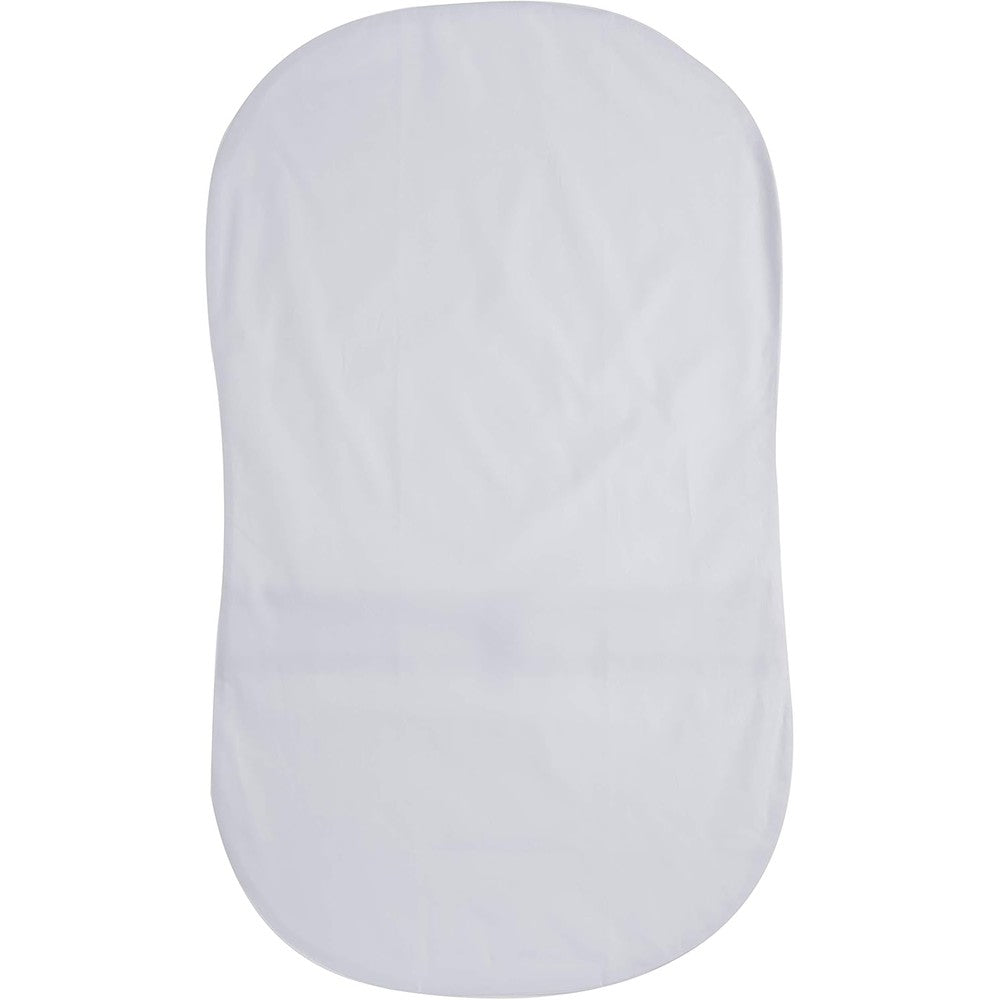 Halo Bassinest fitted sheet solid white front view