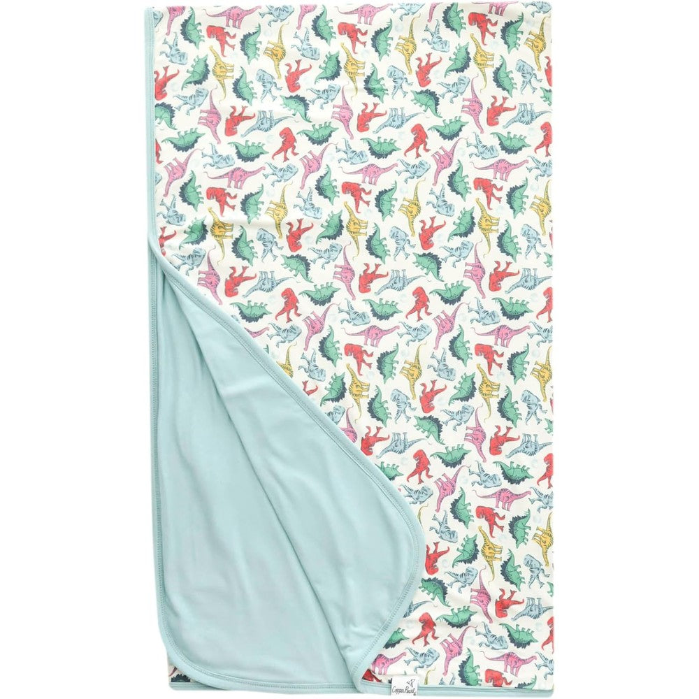 Copper Pearl Jumbo Three Layer Blanket front view showing Jurassic Park dinosaur print