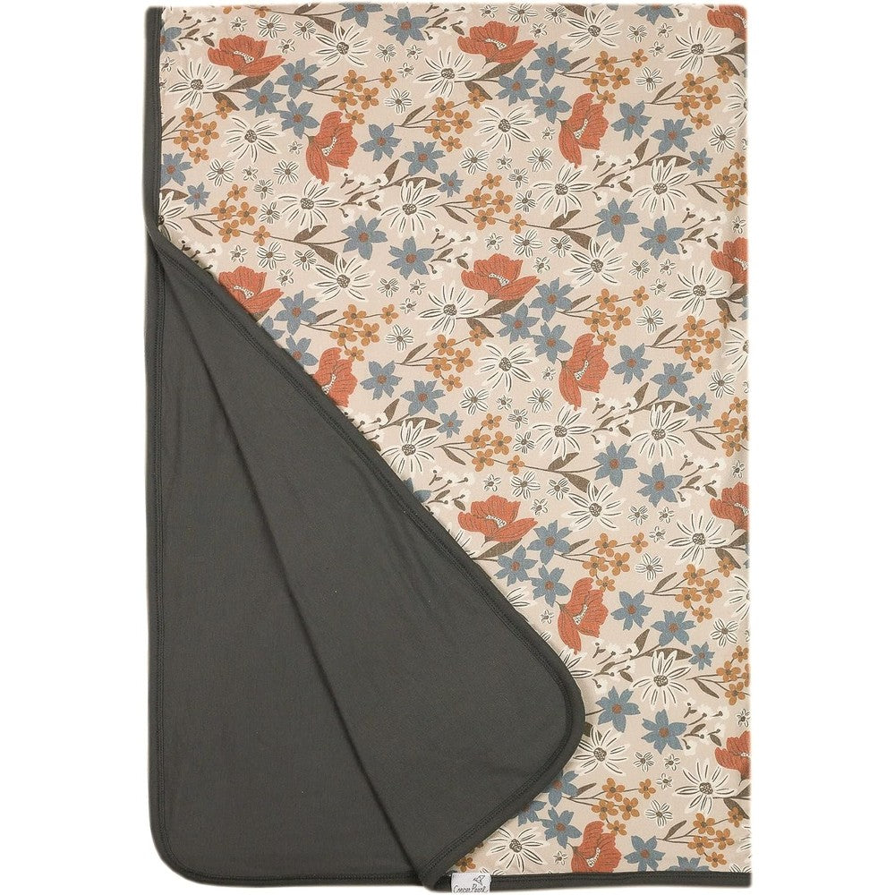 Copper Pearl Jumbo 3-Layer Blanket front view featuring the Eden floral print pattern.