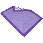 Bacati Mix and Match Large Dots Crib Comforter Purple front view premium nursery bedding