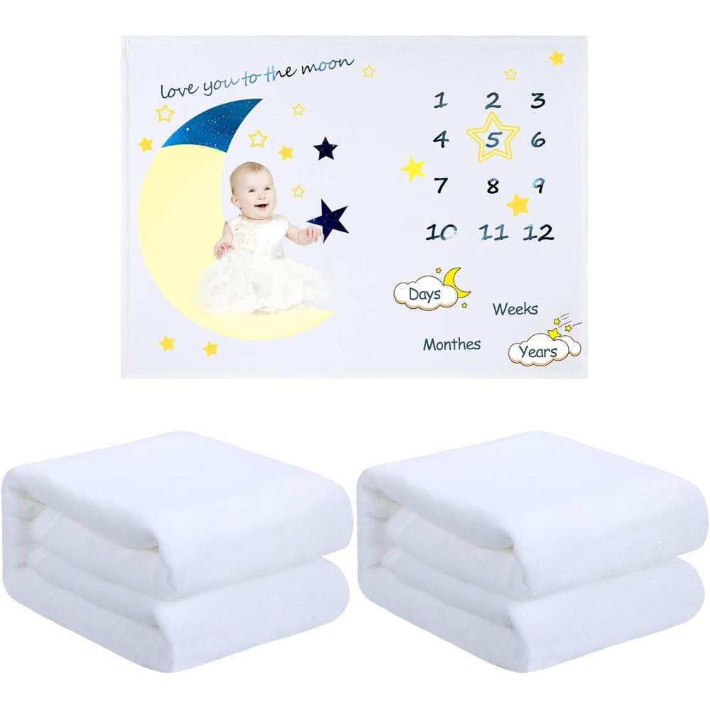 Boao sublimation baby blankets 2 pack white