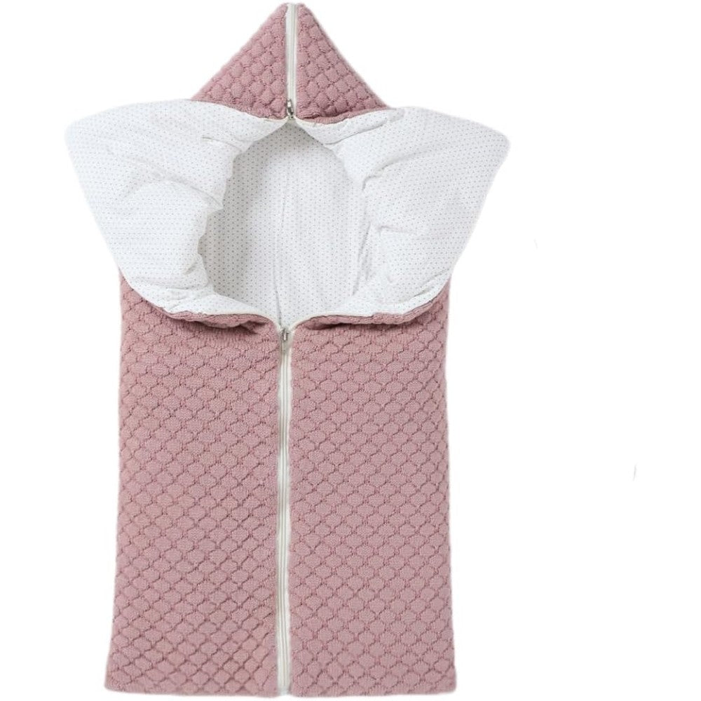 LLmoway newborn swaddle blanket in rose red front view