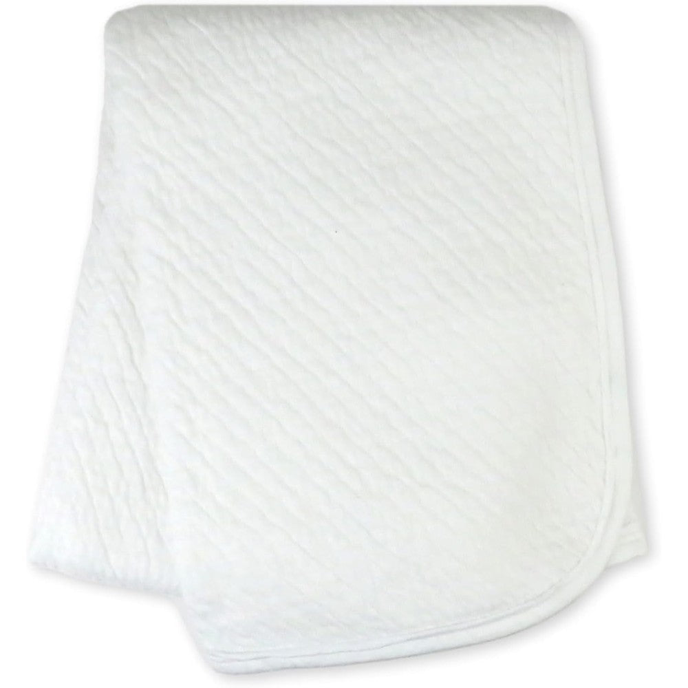 HonestBaby organic cotton matelasse blanket front view