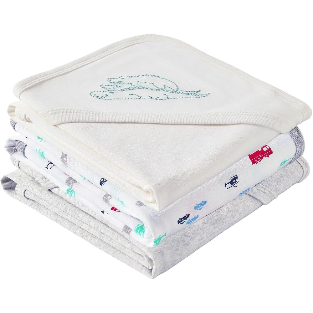 Minicoco 100% cotton baby blankets set front view