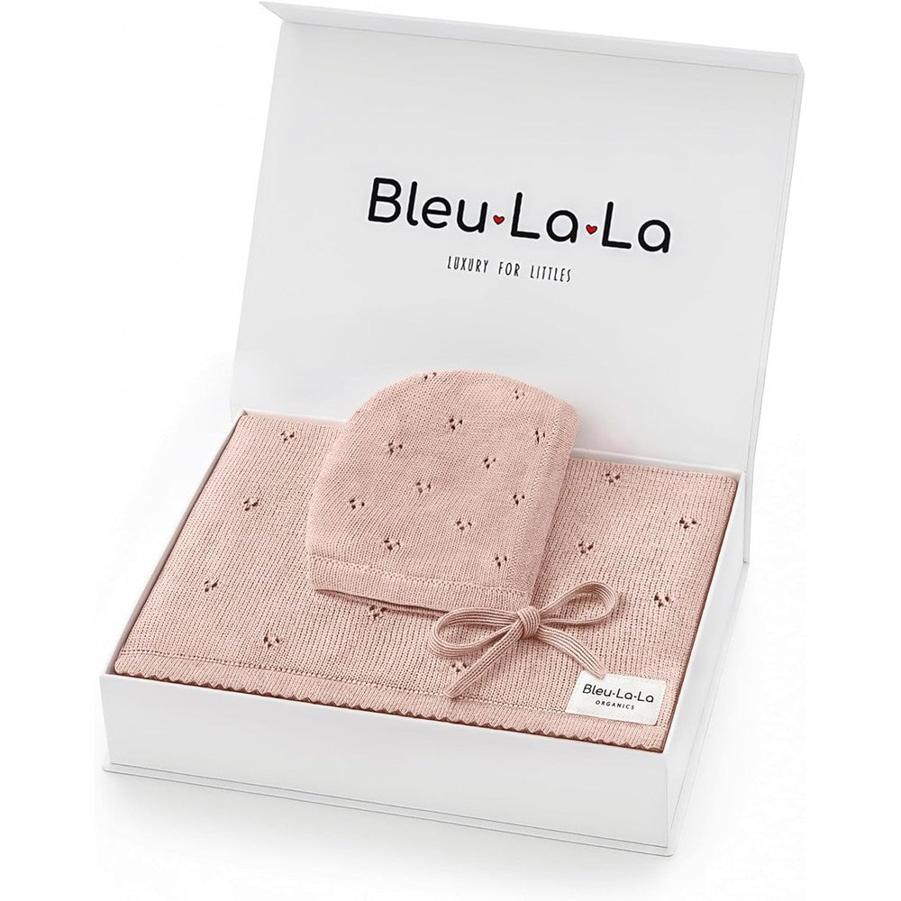 Bleu La La organic cotton baby gift set front view