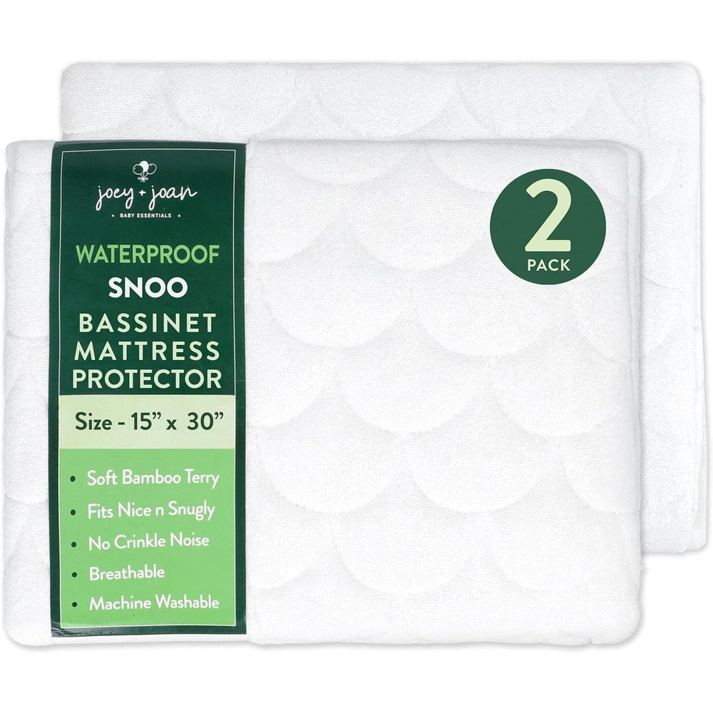 Joey + Joan waterproof bassinet mattress pad cover set for SNOO Smart Bassinet