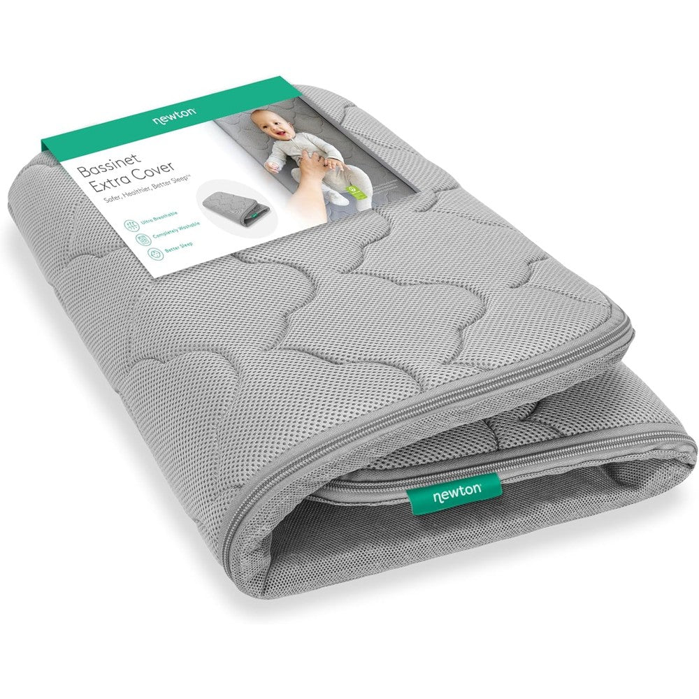Newton Baby Extra Bassinet Cover Grey folded view