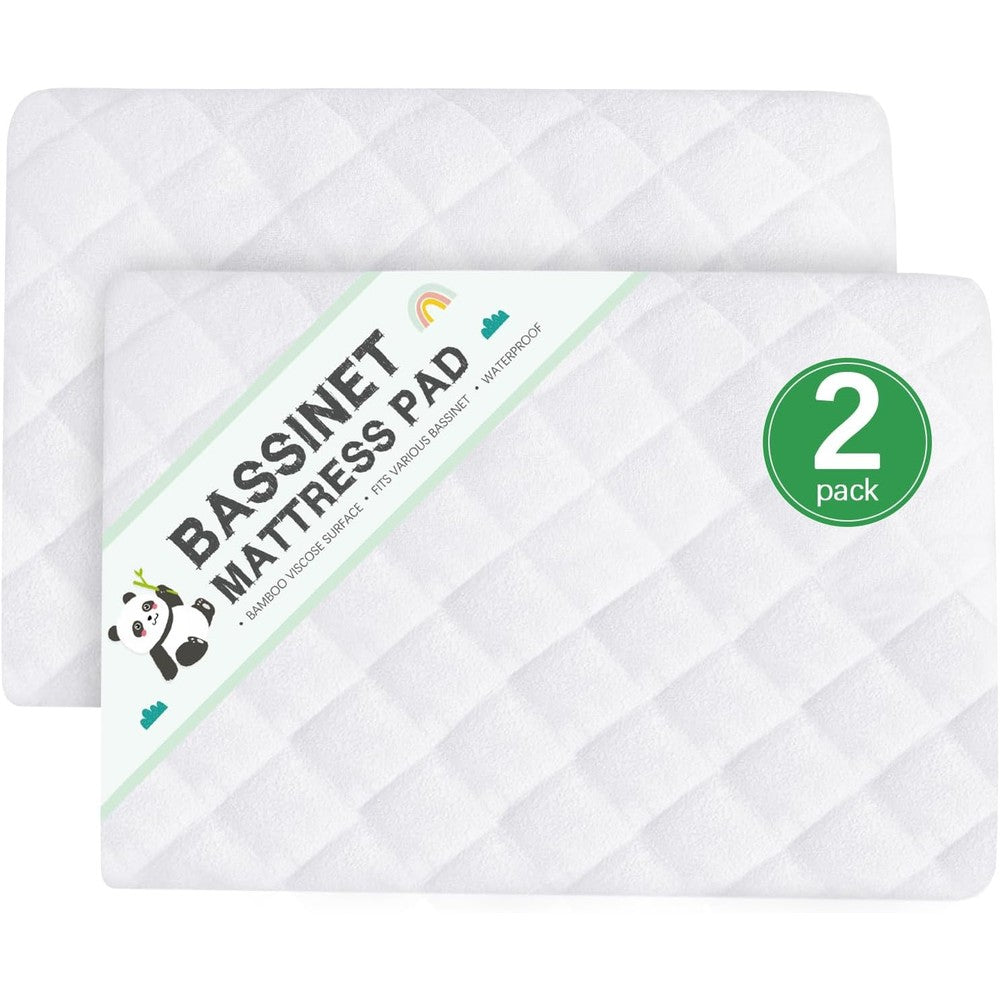 Biloban waterproof bassinet mattress protector front view