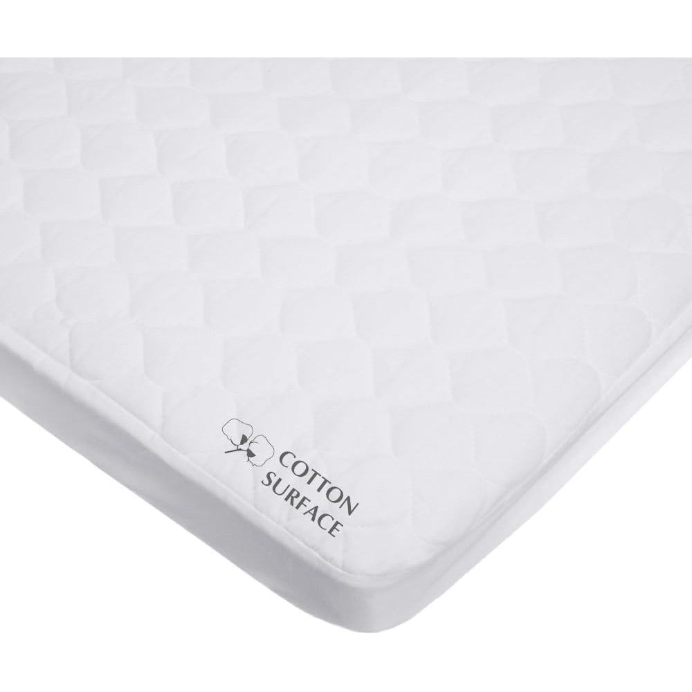 American Baby Company waterproof quilted mini crib mattress protector front view