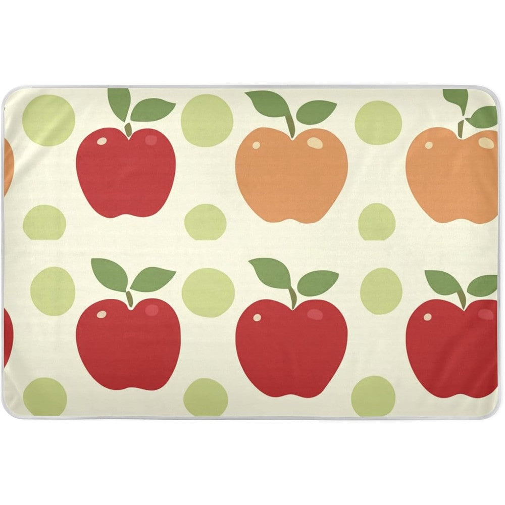 Springspirit kids washable pee pads front view showing apple dot pattern