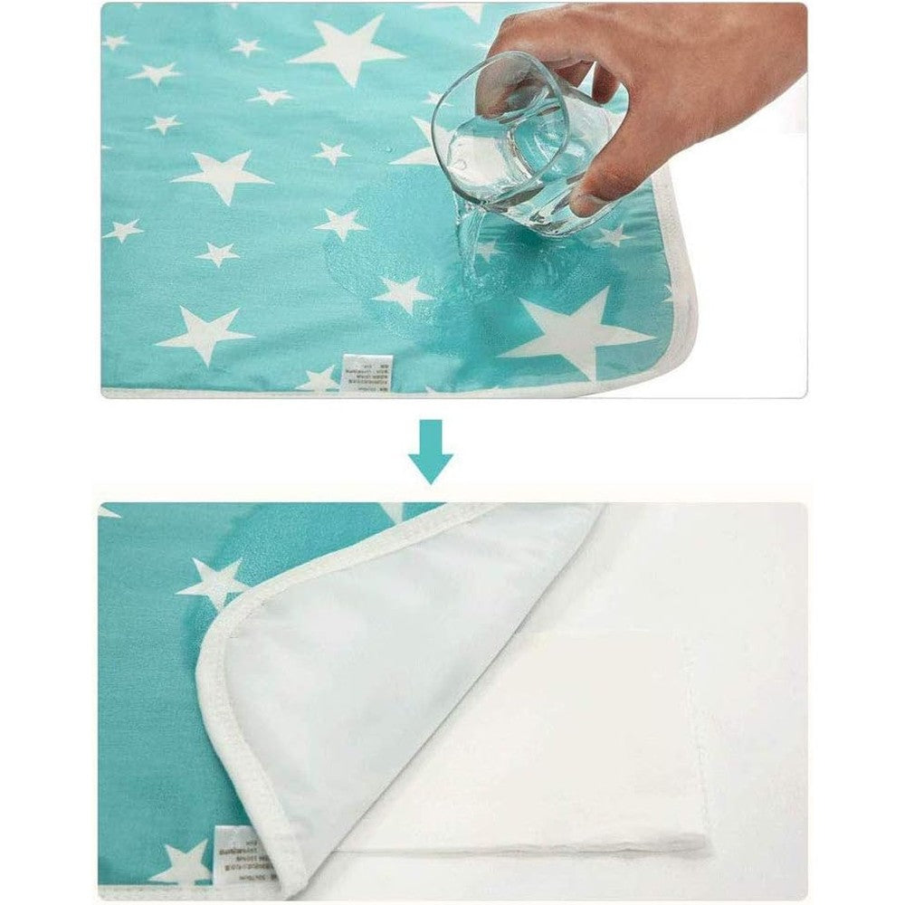 Syga infant crib pad front view showing the quilted white fabric texture.