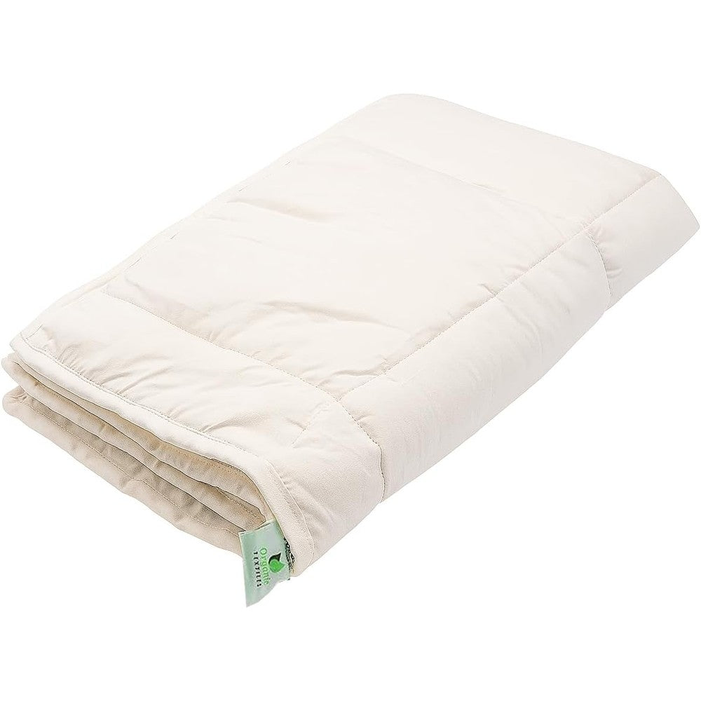 Organic Textiles Australian Wool Crib Mattress Pad flat view