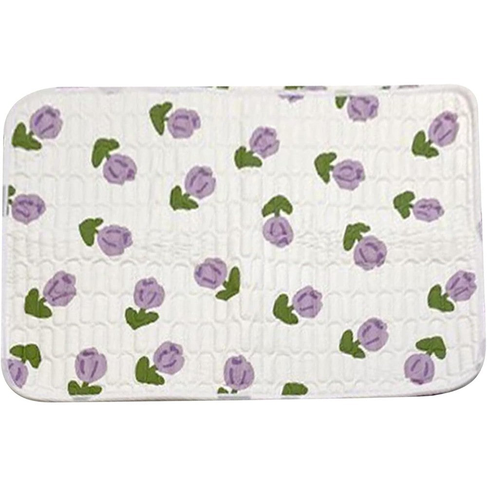 Ubersweet Aunmas washable mattress protector tulip pattern front view