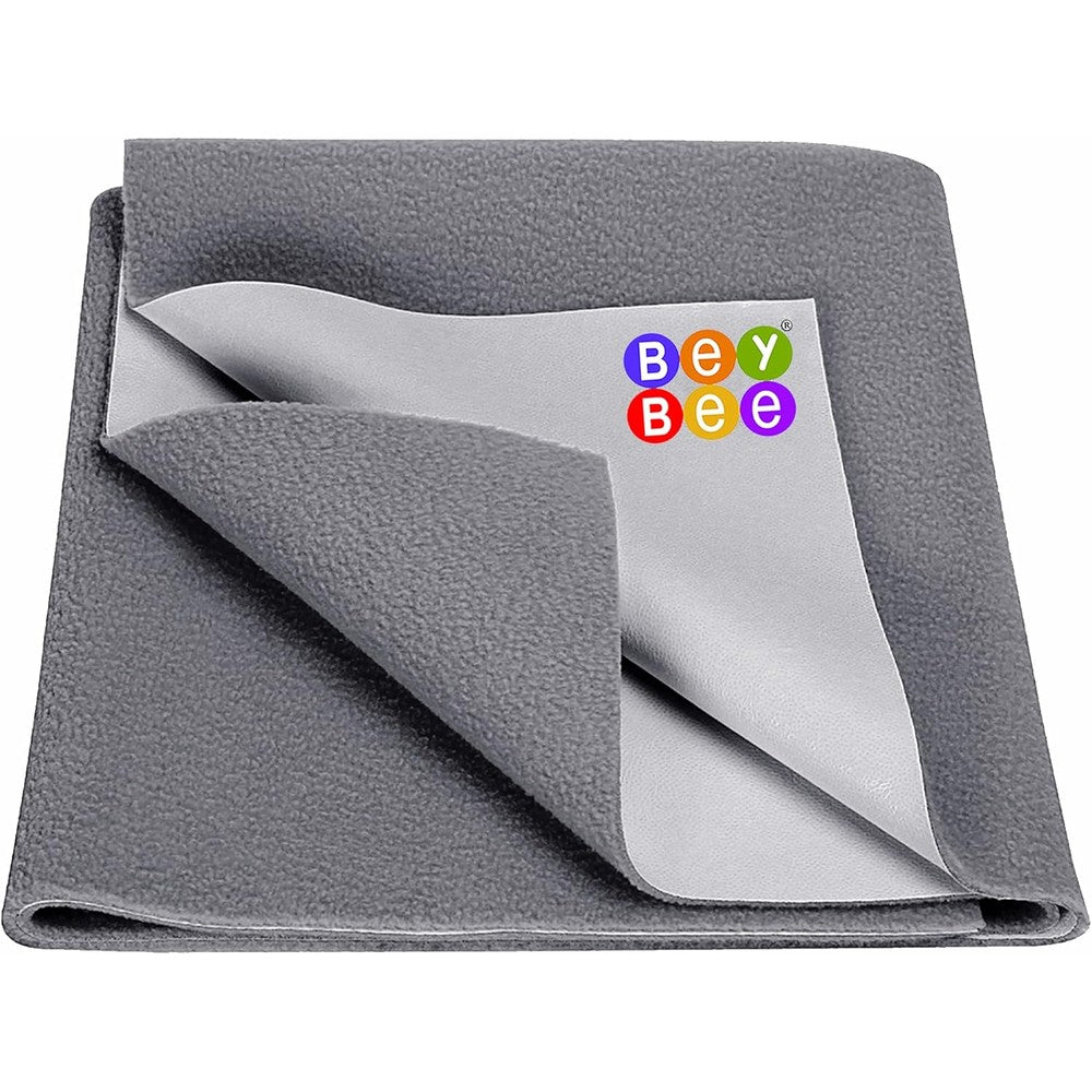 BeyBee waterproof rubber sheet large grey front view