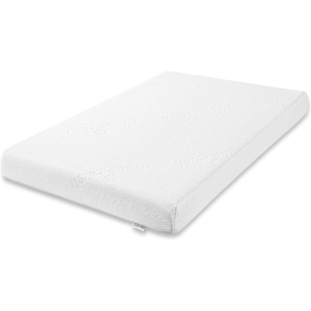 Generic Pack and Play Mattress Pad front view showing the thick premium foam core and plush textured white outer cover