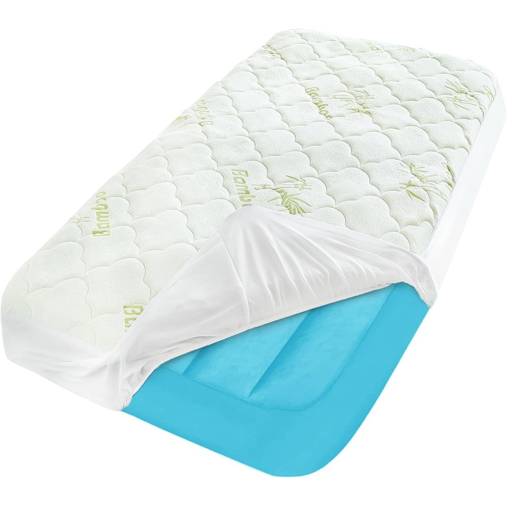 Moonsea kids air mattress protector white front view