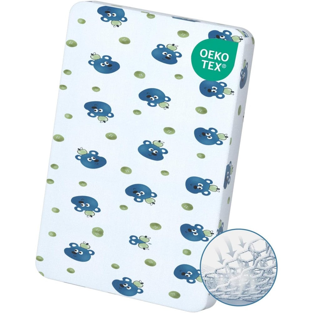 Britevo Pack and Play mattress 38x26 front view showing foam texture