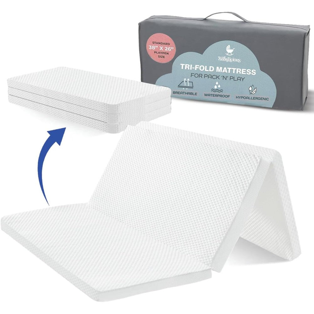 Babylicious Waterproof Pack and Play Mattress Topper front view
