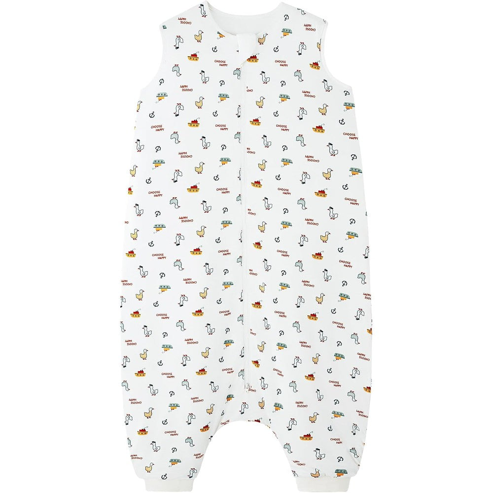 BambooBud Baby Sleeping Bag Walker front view showing sleeveless wearable blanket design for toddlers.