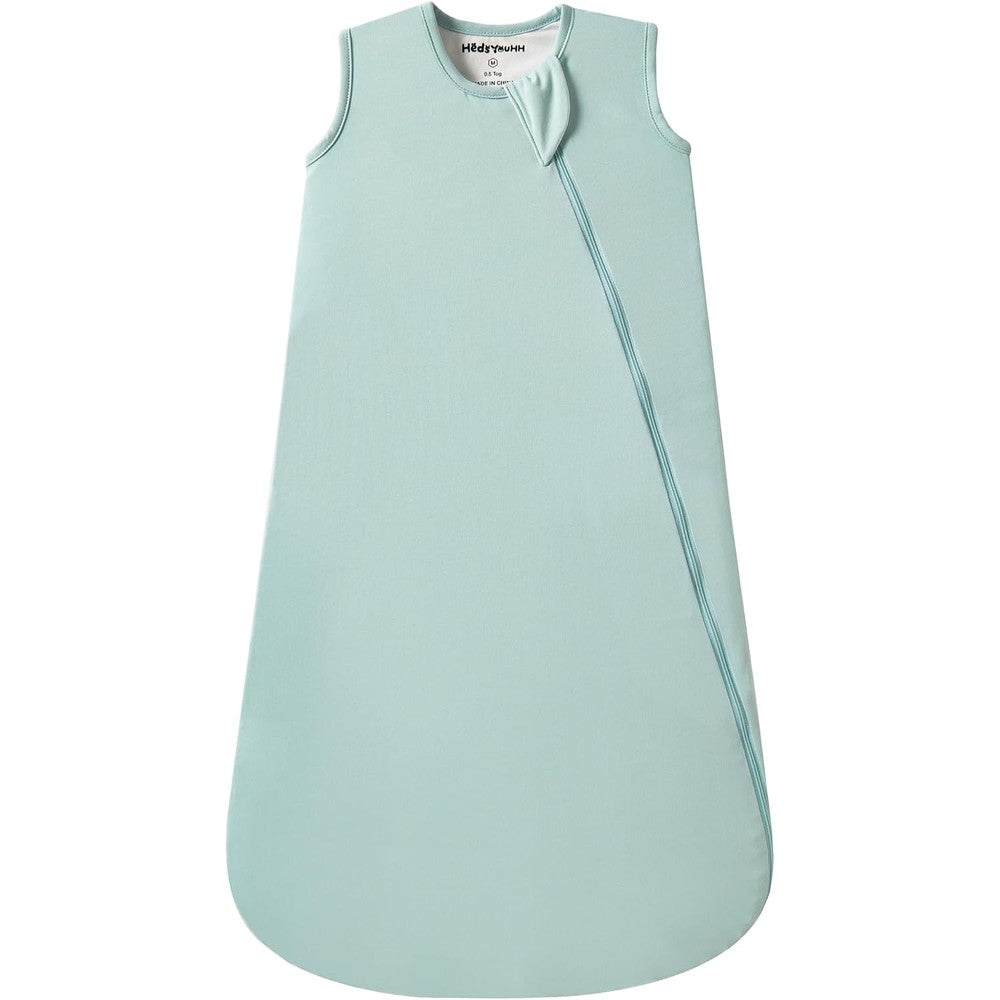 Hedsyouhh baby sleep sack front view in sage green
