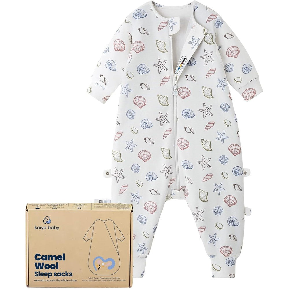 Kaiya Baby Unisex Toddler Sleep Sack Shell Pattern Front View
