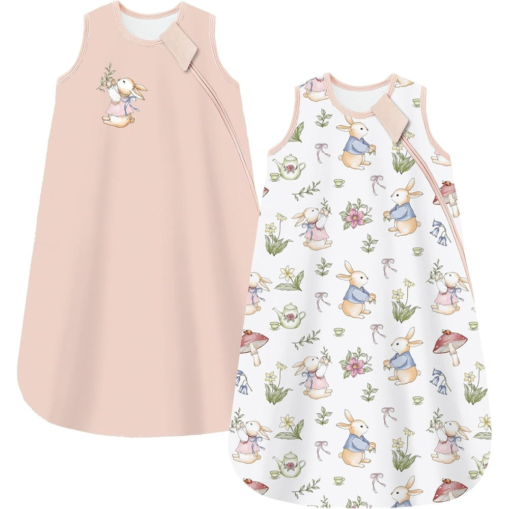 Chilsuessy baby sleep sack 0-6 months pink front view