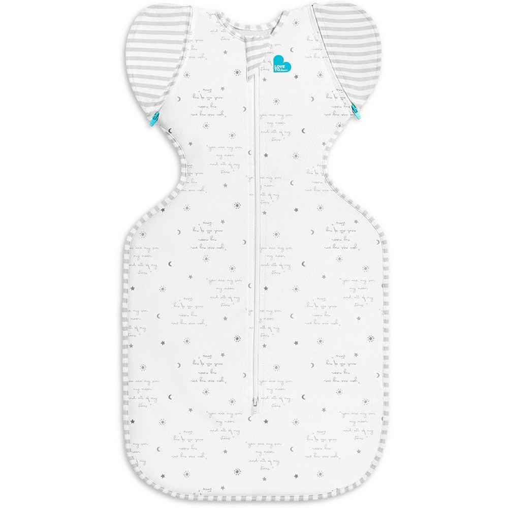Love To Dream swaddle up transition bag front view in grey