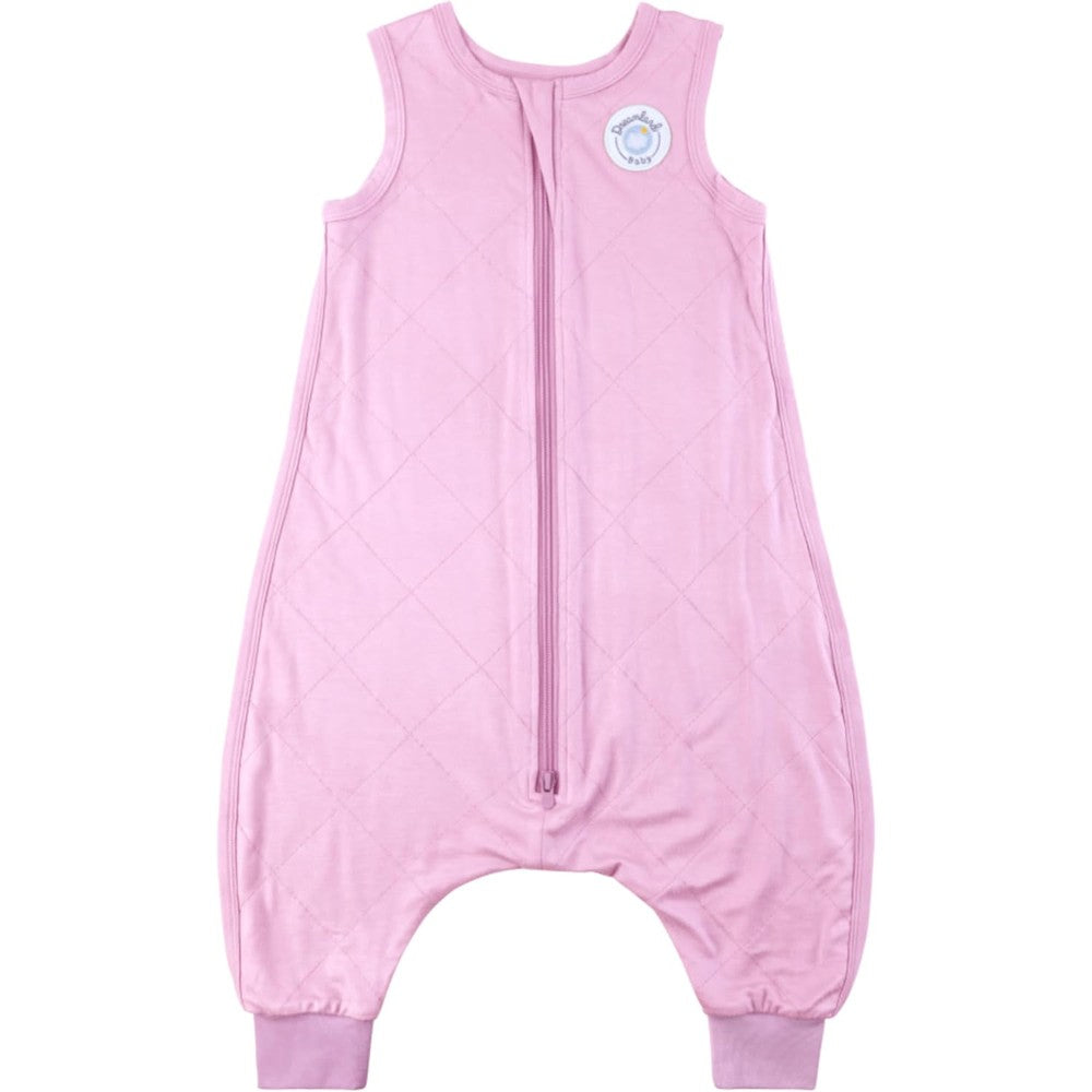 Dreamland Baby toddler sleep sack with feet in misty mauve color front view