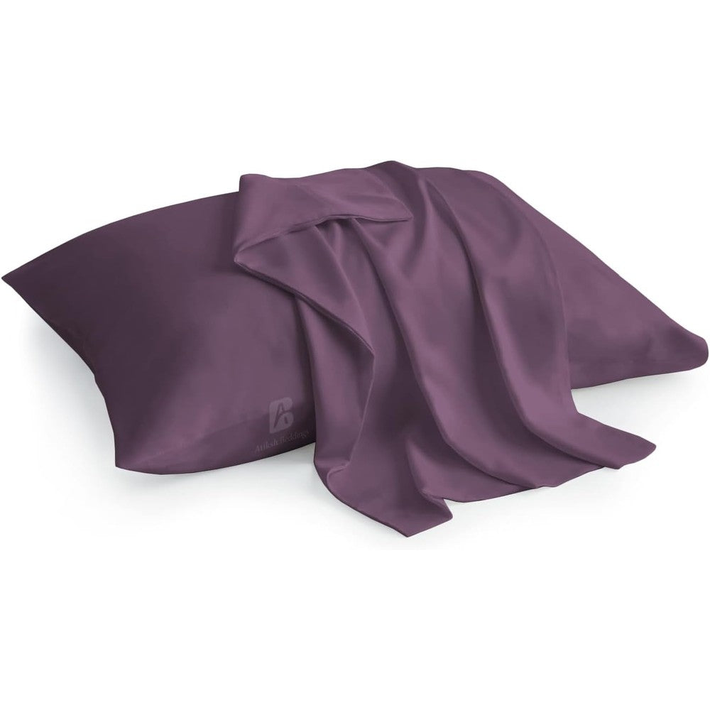 Atiksh Beddings toddler travel pillow cases plum front view