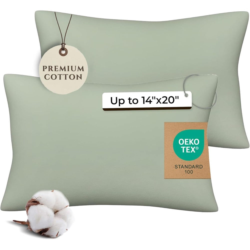 Pobibaby premium toddler pillowcase set in sage green