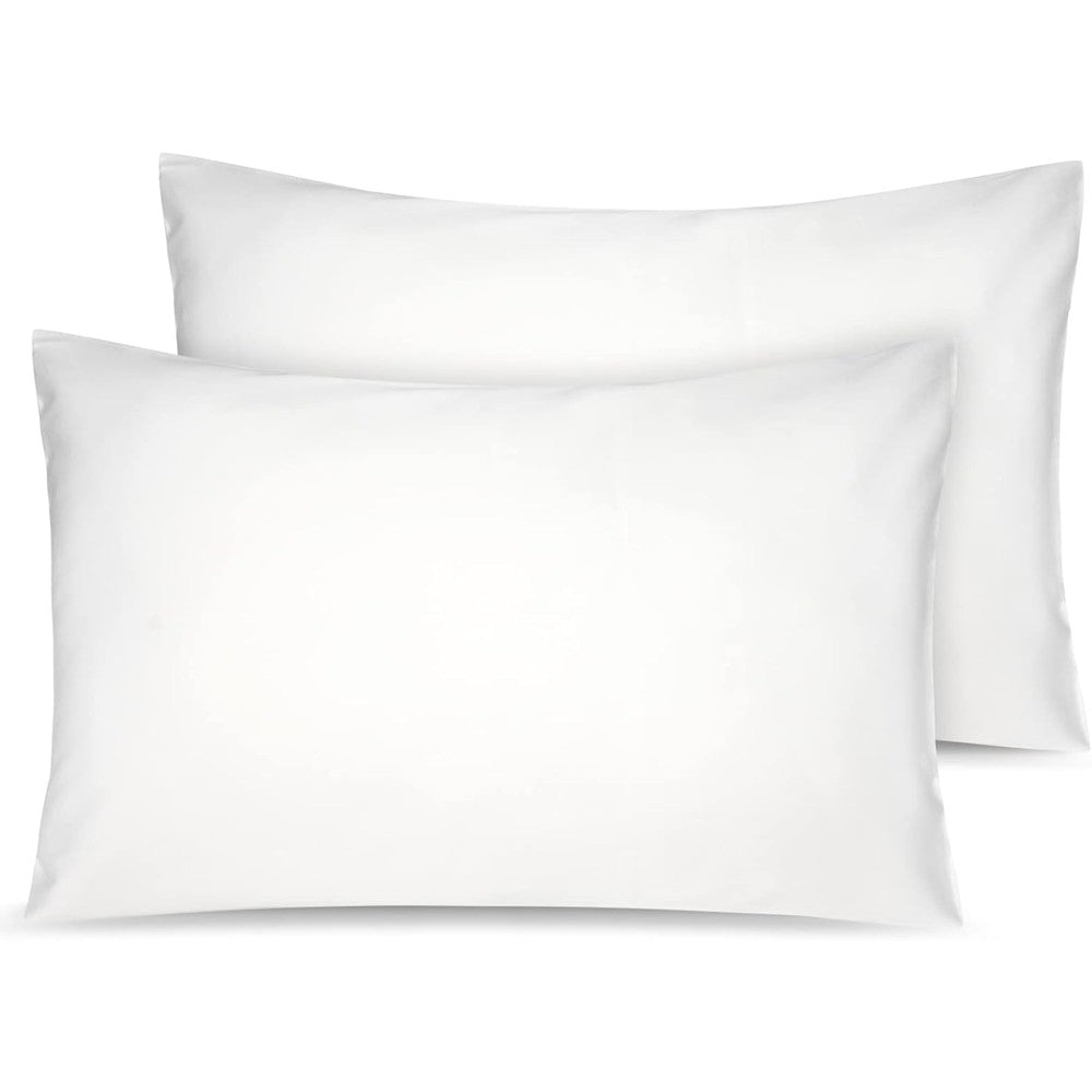 LULUSILK organic cotton toddler pillowcase ivory 2 pack front view