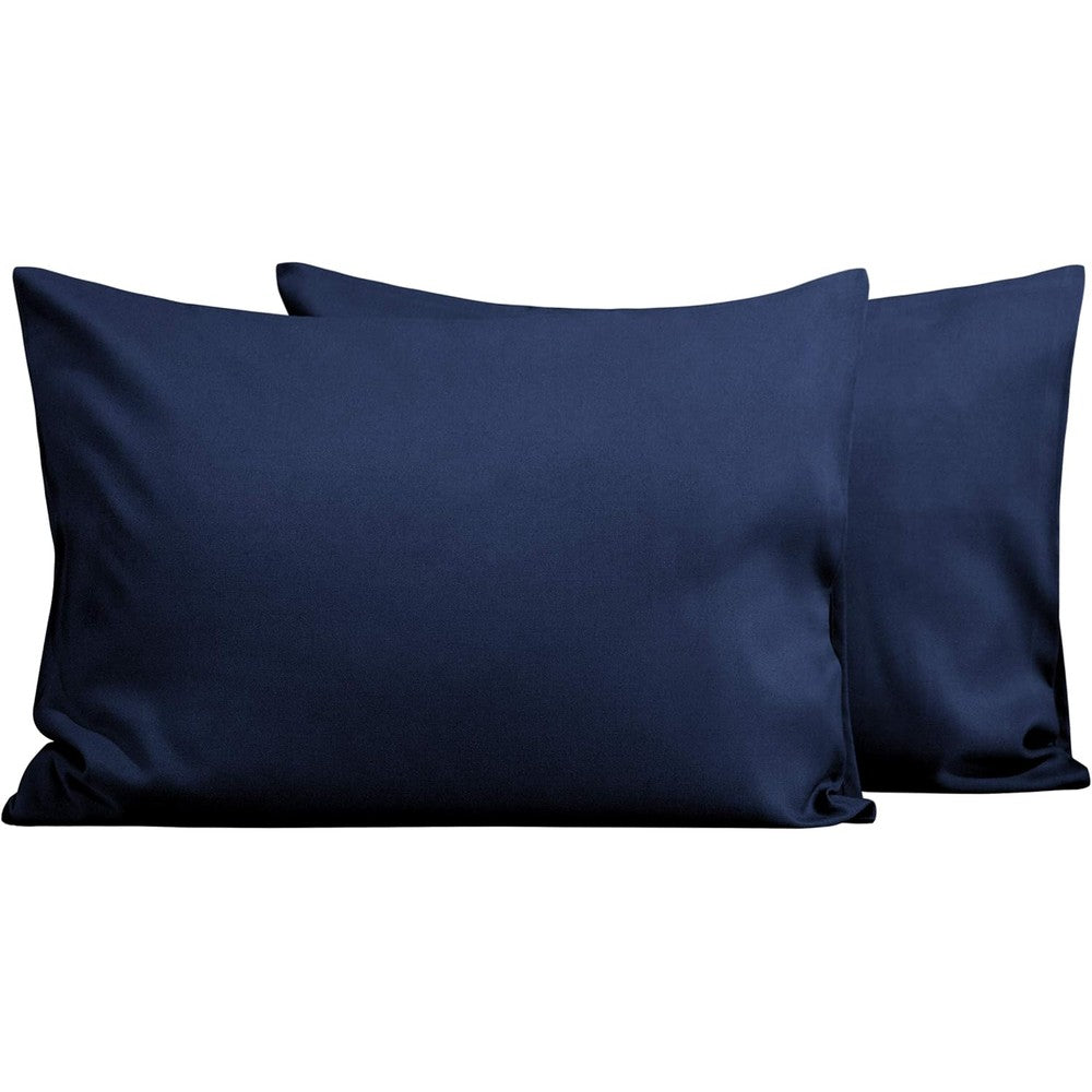Flxxie 2 pack microfiber toddler pillowcases navy front view