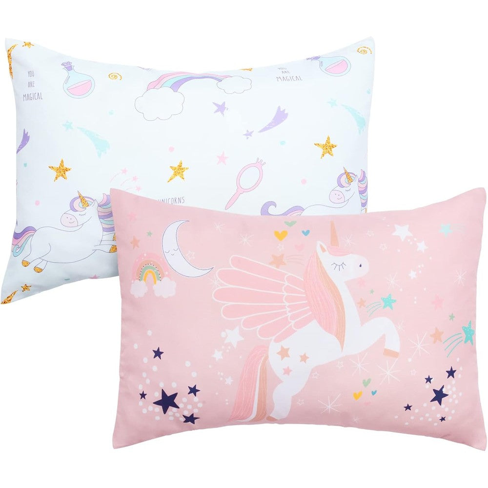 Uomny unicorn toddler pillowcases front view