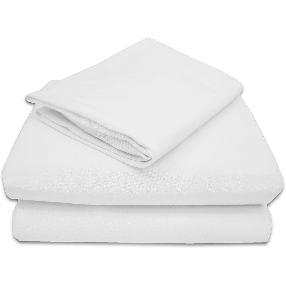 TL Care natural cotton jersey toddler sheet set front view in packaging