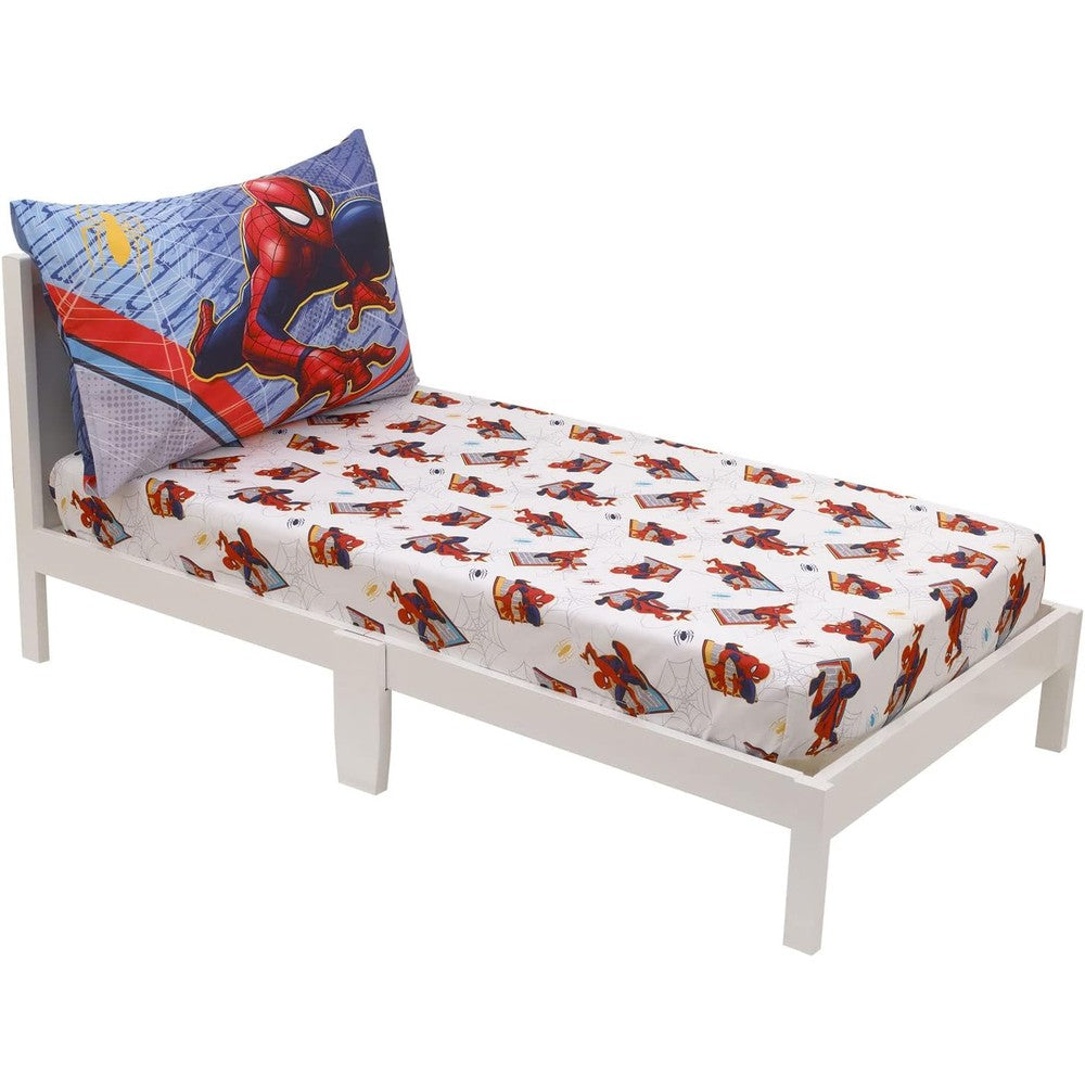 Bizzico Marvel Spiderman 2-piece toddler sheet set front view