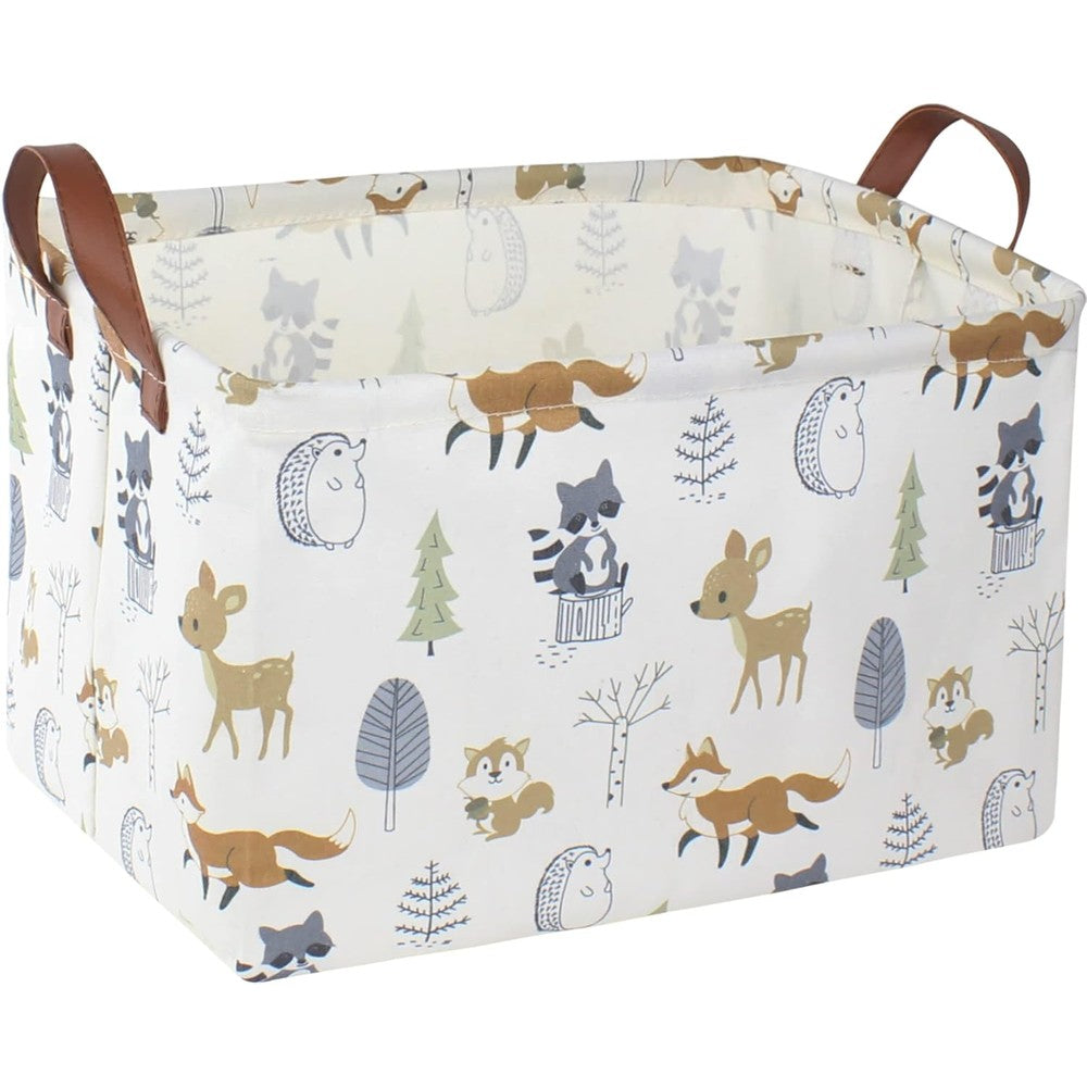 NTAOHAMPER rectangular animal storage basket front view displaying cute kids room design