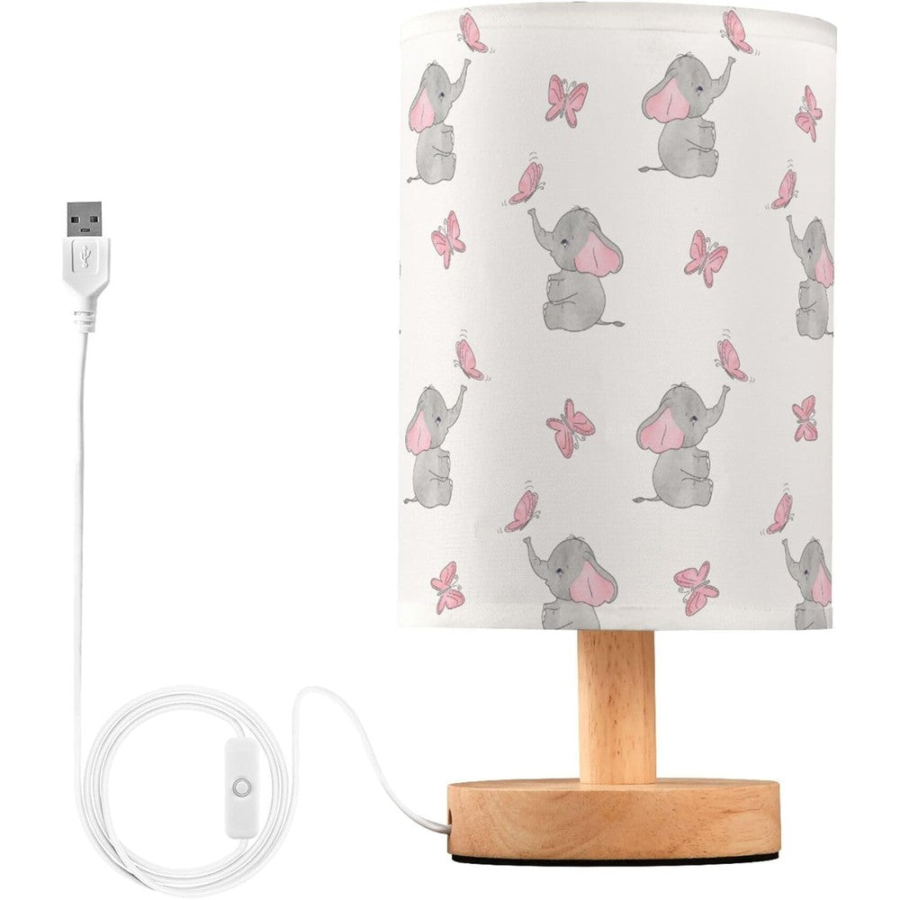YYZZH cute elephant baby play nightstand lamp front view for nursery decor