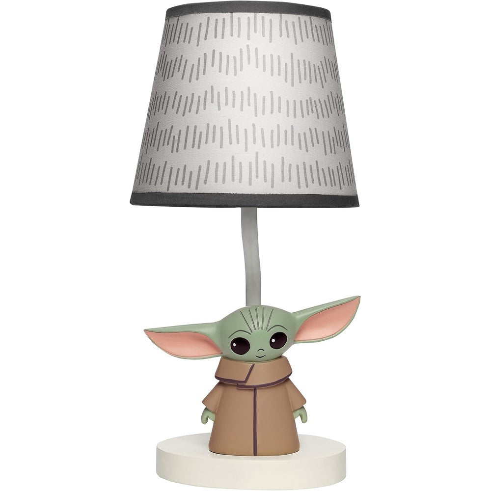 Lambs & Ivy Baby Yoda nursery lamp front view