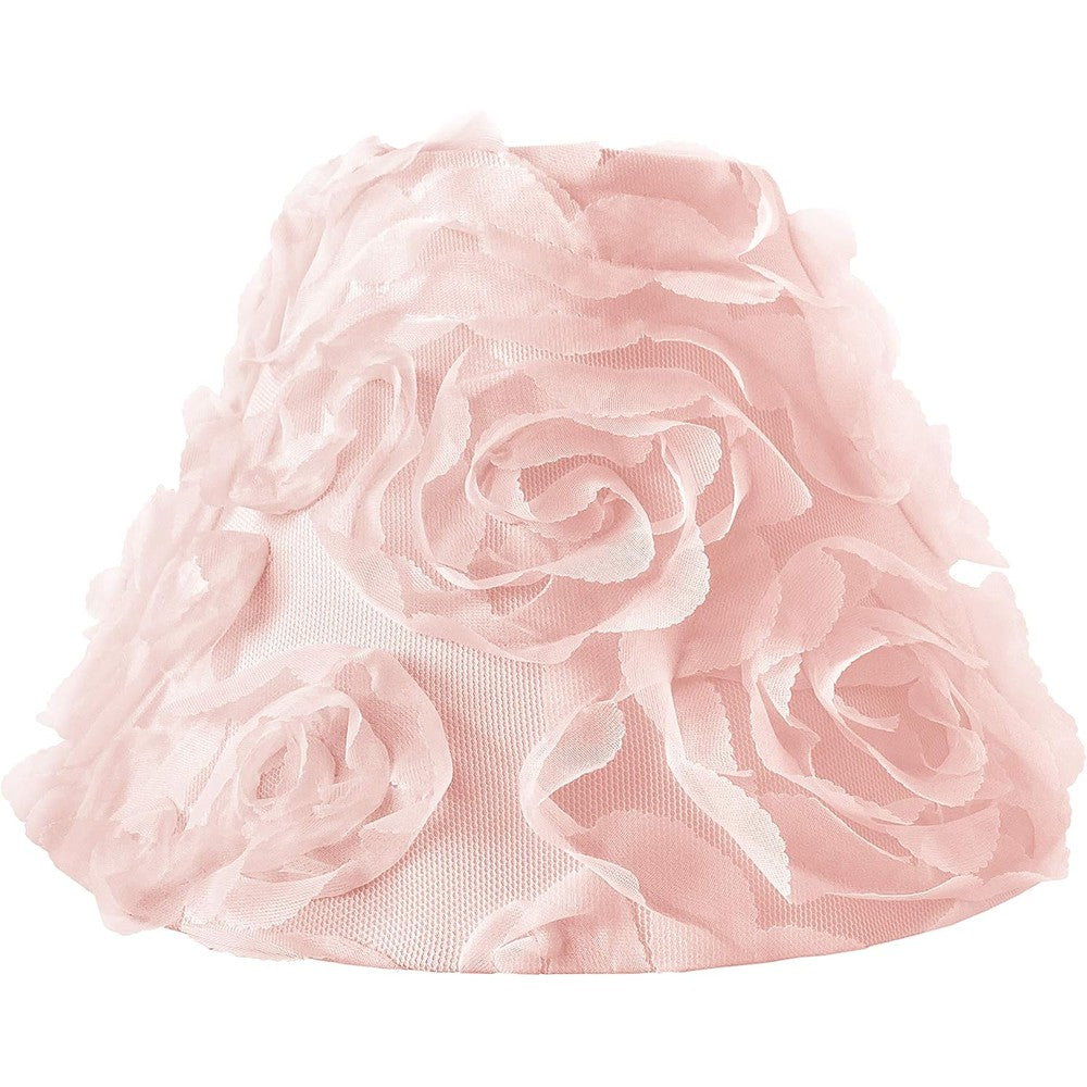 Sweet Jojo Designs pink floral rose lamp shade front view