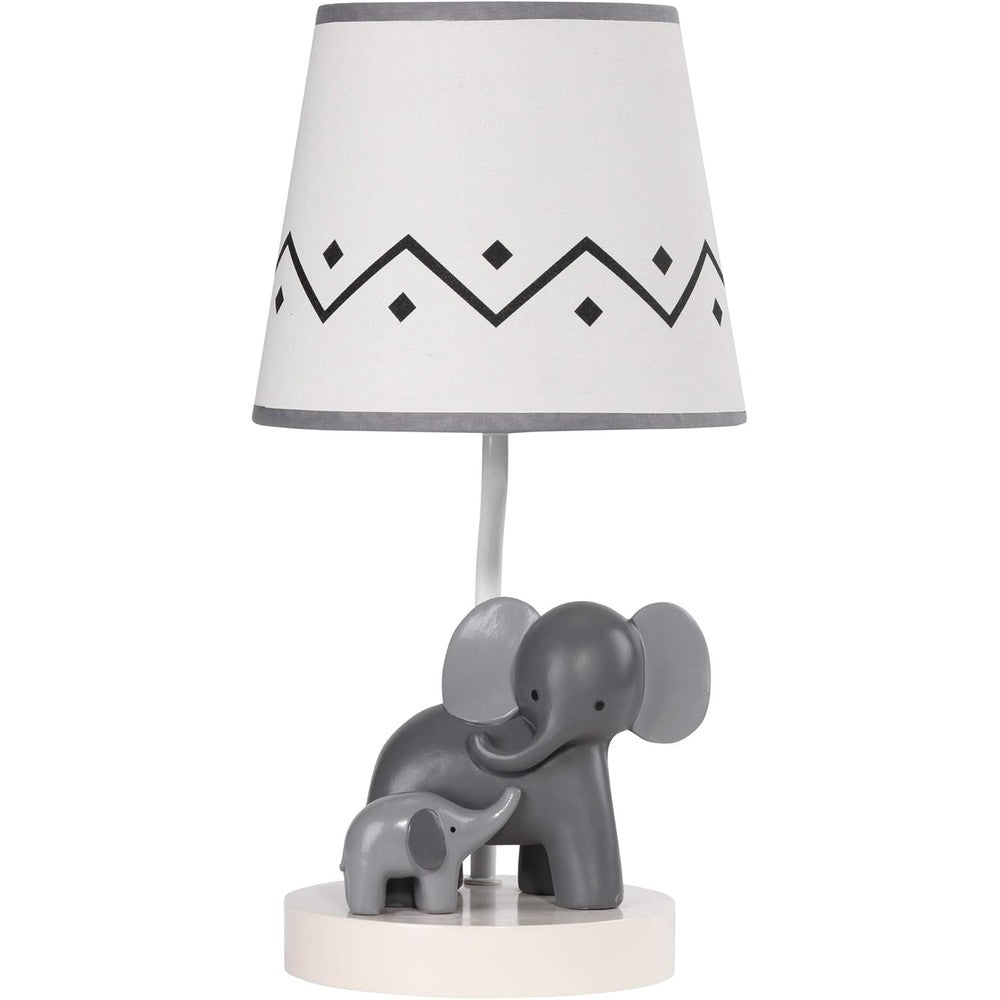 Lambs & Ivy Me and Mama elephant nursery lamp front view