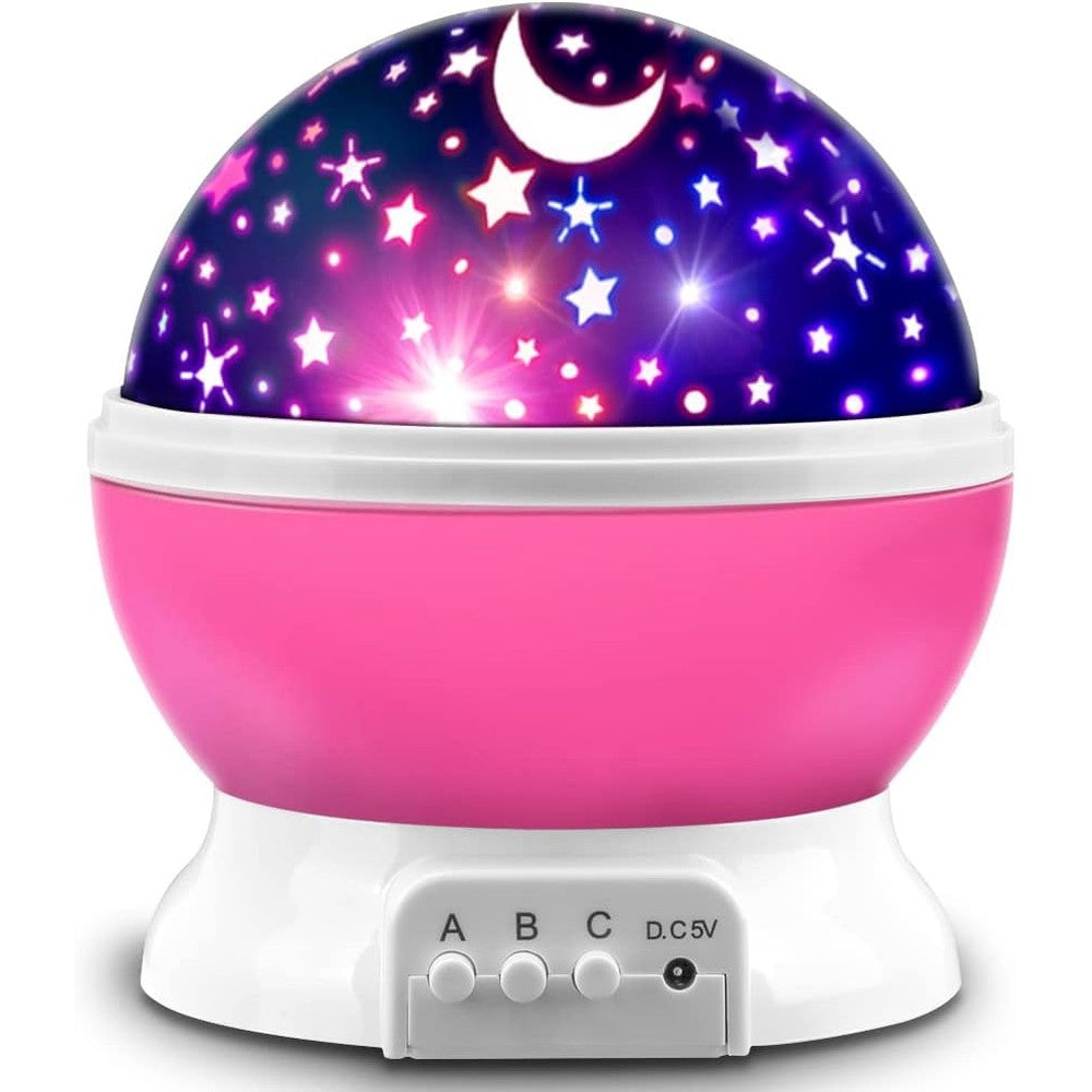 Mokoqi Star Projector Night Light pink front view bedroom decor