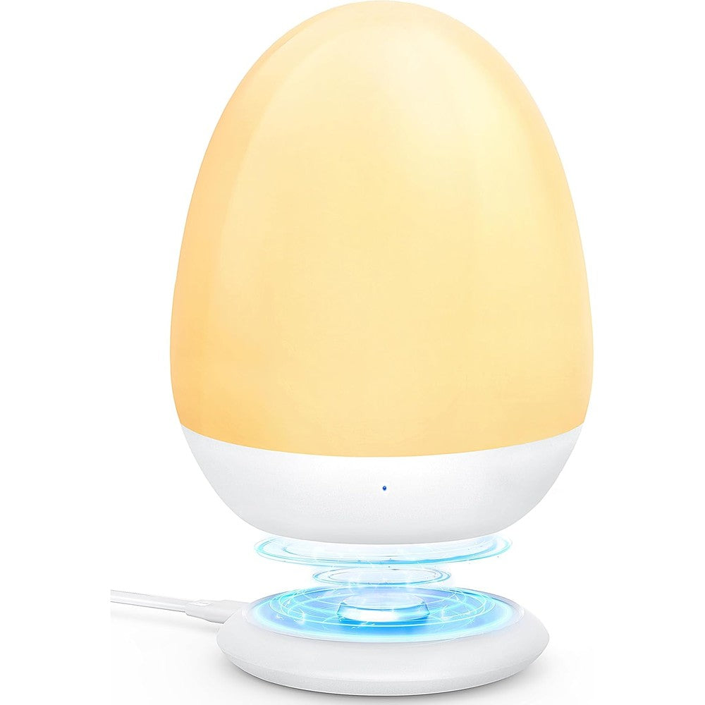 MediAcous Egg Night Light front view on charging base