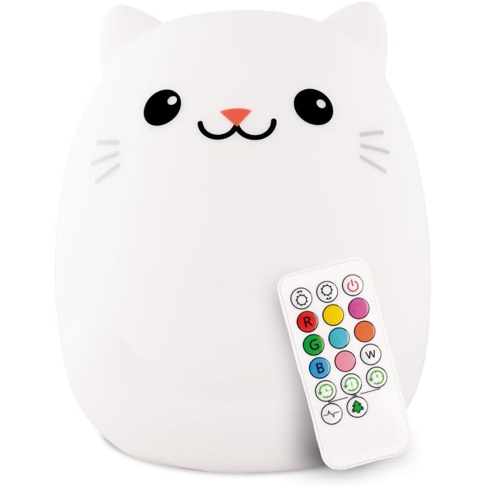 Lumipets Clive the Cat squishy silicone night light front view