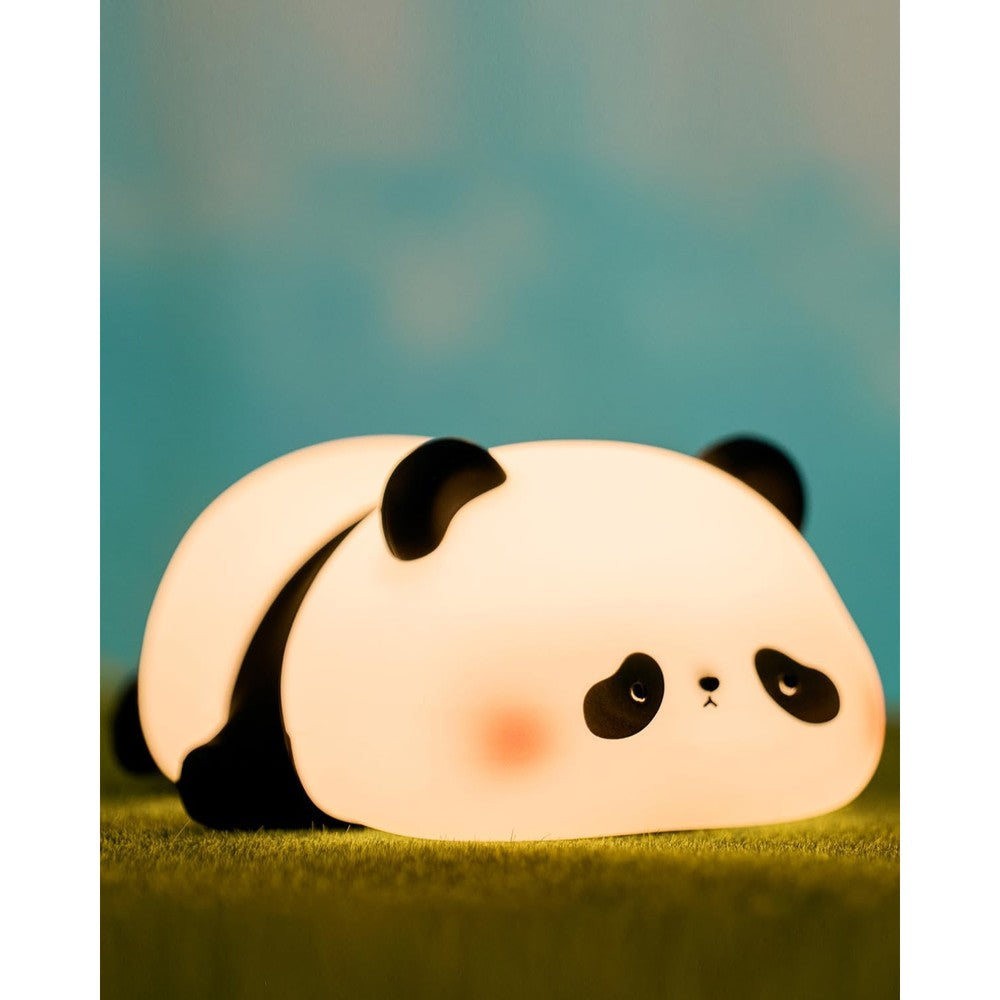 Atsui Cute Panda Night Light front view showing soft silicone design