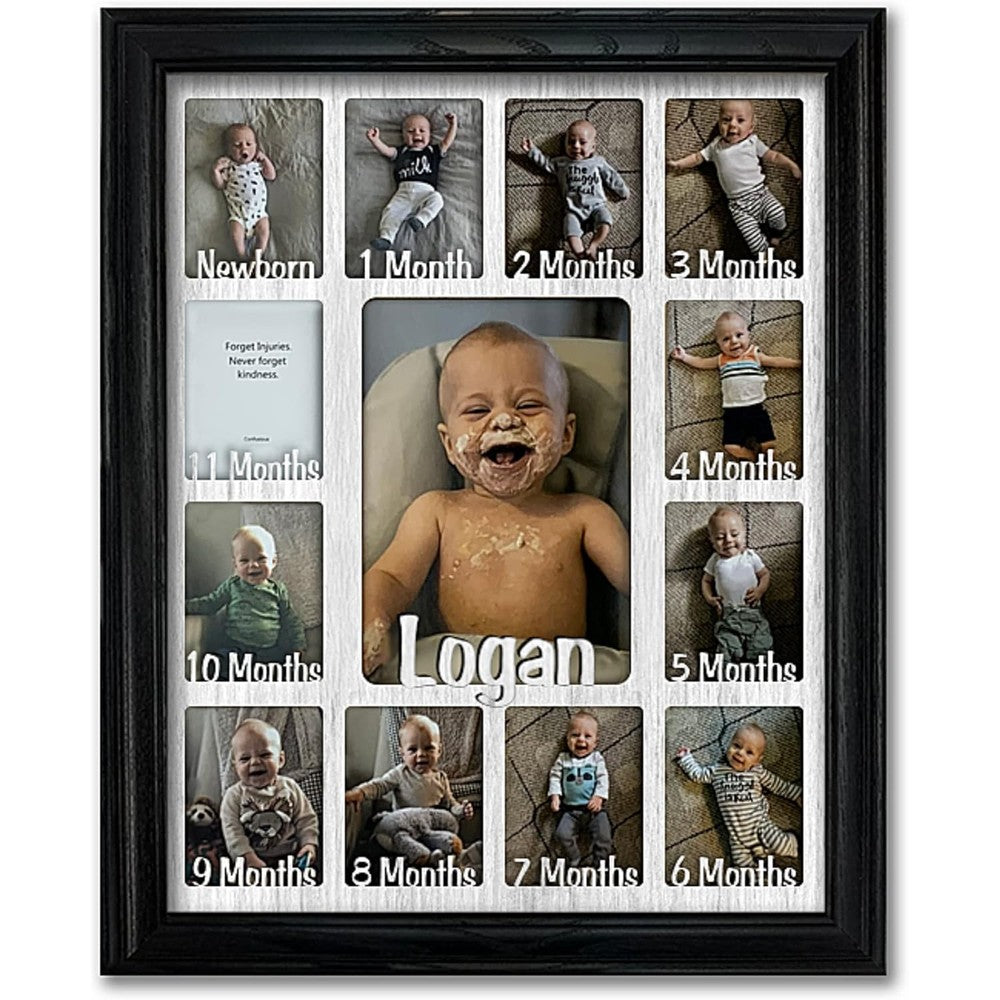 Northland My First Year personalized baby photo frame front view