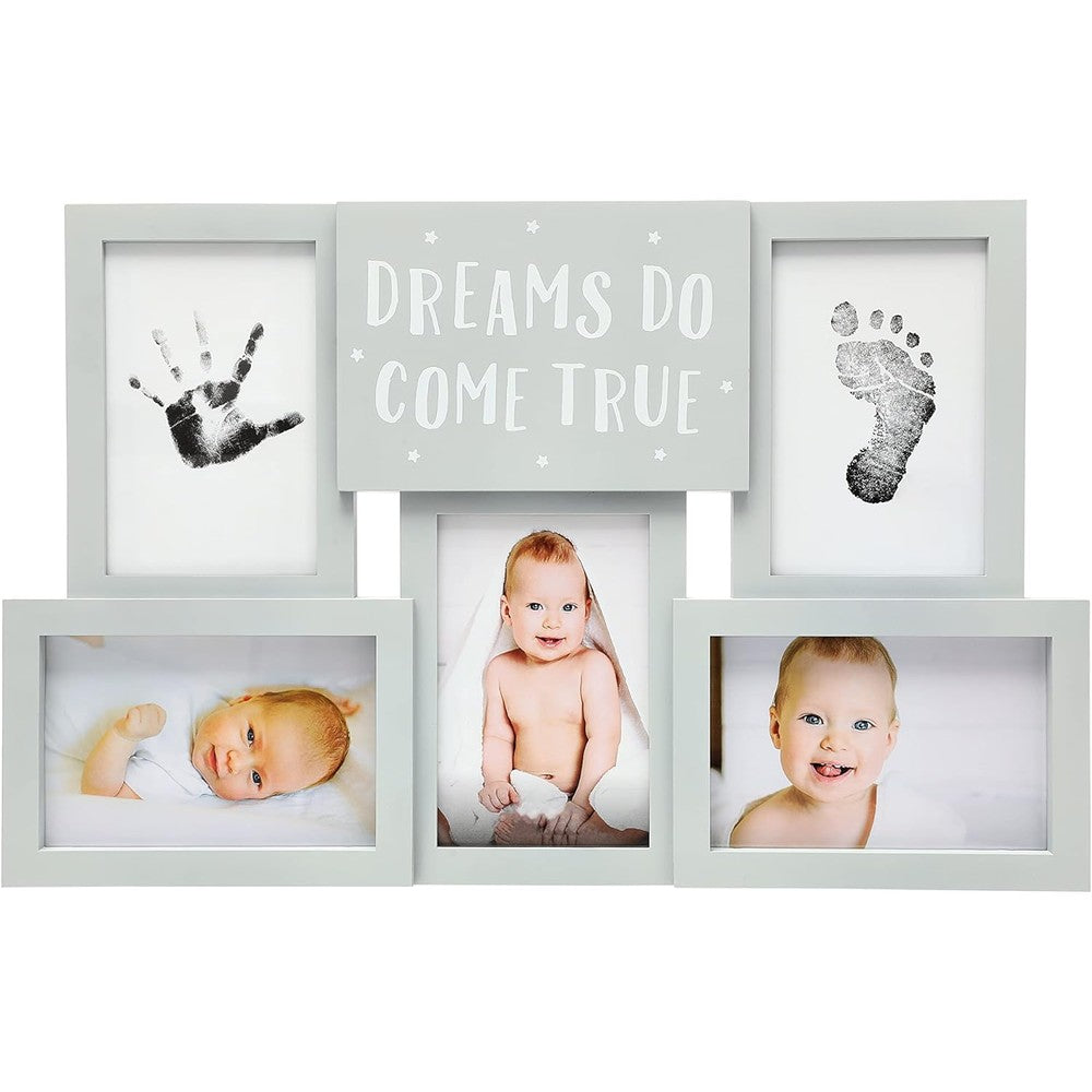 Kate & Milo Dreams Do Come True gray first year milestone frame front view