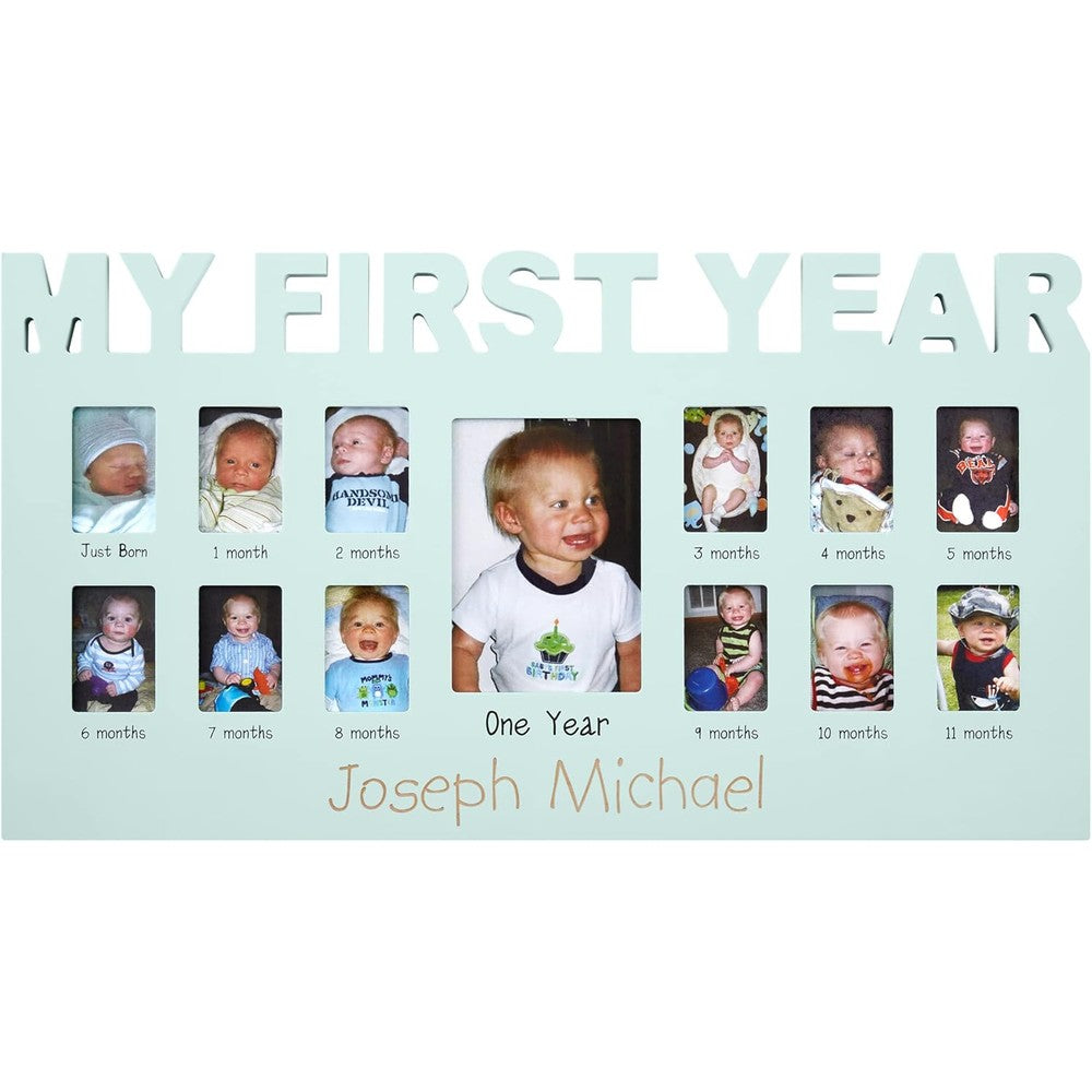 Let's Make Memories personalized baby photo frame front view